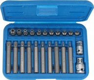 Bity, 23 ks, Torx T10-T50 s otvorom Bity, 23 ks, Torx T10-T50 s otvorom