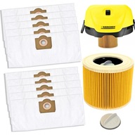 10x SYNTETICKÉ TAŠKY + FILTER PRE VYSÁVAČ KARCHER WD3 MV WD 3.200 SE4002 10x SYNTETICKÉ TAŠKY + FILTER PRE VYSÁVAČ KARCHER WD3 MV WD 3.200 SE4002
