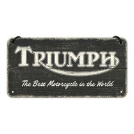Nostalgický umelecký prívesok Triumph Logo Black Wood