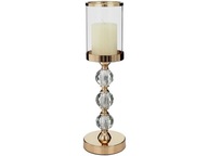 Luxusný zlatý svietnik Glamour Lantern s 3 kryštálmi Luxusný zlatý svietnik Glamour Lantern s 3 kryštálmi