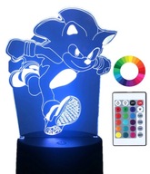 3D LED nočná lampa Názov Sonic Gravírovanie darček 3D LED nočná lampa Názov Sonic Gravírovanie darček