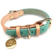 KOŽENÝ GOLÍK PRE PSA S MENOM Loopy 2,5CM-L mint KOŽENÝ GOLÍK PRE PSA S MENOM Loopy 2,5CM-L mint