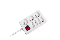 Rebel napájací predlžovací kábel 7 zásuviek 3x1,5mm2 - 3m Rebel napájací predlžovací kábel 7 zásuviek 3x1,5mm2 - 3m