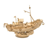 Robotime - drevené 3D puzzle - rybárska loď Robotime - drevené 3D puzzle - rybárska loď