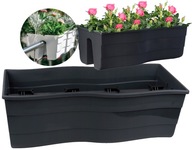 Balustrádový kvetináč FALA antracit 58cm Balustrádový kvetináč FALA antracit 58cm