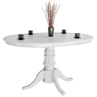 WILLIM Okrúhly rozťahovací stôl 90 cm White Glamour