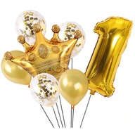 Kytica balónov so zlatým číslom Hélium k zlatým narodeninám