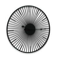 Nástenné hodiny čierne visiace kovové 45cm módne Nástenné hodiny čierne visiace kovové 45cm módne