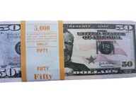 50 dolárové bankovky pre zábavu a učenie, balenie po 100 ks