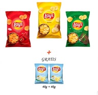 Mix príchutí Lays chips (130g x 3) + zadarmo