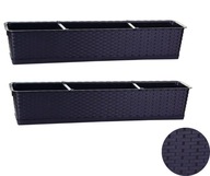 2x ISR800P balkónový box, 80cm kvetináč 2x ISR800P balkónový box, 80cm kvetináč