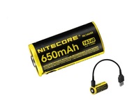Nitecore 16340 – 650mAh 3,7V NL1665R s micro USB Nitecore 16340 – 650mAh 3,7V NL1665R s micro USB