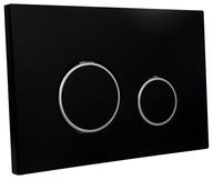 Splachovacie tlačidlo na WC Cersanit MAT BLACK CHROME WC Splachovacie tlačidlo na WC Cersanit MAT BLACK CHROME WC