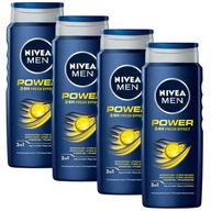Nivea Men Power sprchový gél na umývanie vlasov pre mužov 4x500ml Nivea Men Power sprchový gél na umývanie vlasov pre mužov 4x500ml