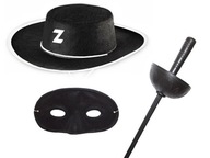 ZORRO KOSTÝM MASKA ČELOBU RÝCHLOSŤ ZORRO SET ZORRO KOSTÝM MASKA ČELOBU RÝCHLOSŤ ZORRO SET
