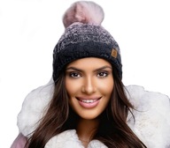 TEPLÁ zimná čiapka Woolk Pola brmbolce a fleece TEPLÁ zimná čiapka Woolk Pola brmbolce a fleece