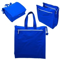 Ľahká a priestranná nákupná taška v modrej farbe