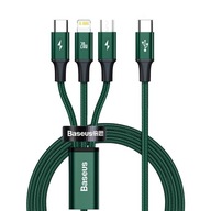 Baseus 3v1 USB-A kábel, 1,5m, 3,5A, PD 20W 480Mb/s Baseus 3v1 USB-A kábel, 1,5m, 3,5A, PD 20W 480Mb/s