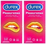 DUREX PLEASUREMAX rebrované kondómy 24s