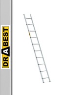 Hliníkový oporný rebrík 1x10 DRABEST + HÁK