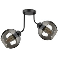 Závesná lampa Luster Dve sklenené gule LED Závesná lampa Luster Dve sklenené gule LED
