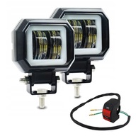 2x HALOGÉNOVÉ DENNÉ LED SVETLÁ KRÚŽKY 6D SPÍNAČ 2x HALOGÉNOVÉ DENNÉ LED SVETLÁ KRÚŽKY 6D SPÍNAČ