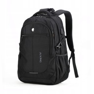 CITY batoh na 15,6-palcový notebook s USB, čierny AOKING - pohodlný a štýlový