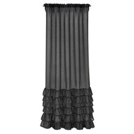Záves s volánikmi čierna bábika 140x250 Záves s volánikmi čierna bábika 140x250