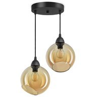 Stropné svietidlo Dve sklenené guľôčky Honey LED Stropné svietidlo Dve sklenené guľôčky Honey LED