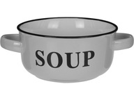 RETRO Kameninová misa Hrniec NA POlievku RAMEN Miska na bujón 490 ml - ŠEDÁ RETRO Kameninová misa Hrniec NA POlievku RAMEN Miska na bujón 490 ml - ŠEDÁ