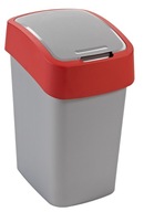 CURVER Flip-Bin odpadkový kôš strieborná/červená. 25 rokov CURVER Flip-Bin odpadkový kôš strieborná/červená. 25 rokov