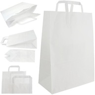 Papierové tašky 32x16x43cm biele eko - 50 ks Papierové tašky 32x16x43cm biele eko - 50 ks