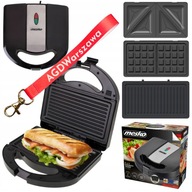 SENDVIČOVAČ Hriankovač 3v1 GRIL Vaflovač 1000W PANINI SANDWICH SENDVIČOVAČ Hriankovač 3v1 GRIL Vaflovač 1000W PANINI SANDWICH