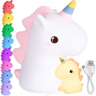 SILIKÓNOVÁ NOČNÁ LED RGB LAMPA JEDNOROŽEC SILIKÓNOVÁ NOČNÁ LED RGB LAMPA JEDNOROŽEC