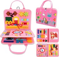 MEGADIDI SENSORY MANIPULATION BOARD hodiny puzzle mäkký kufor MEGADIDI SENSORY MANIPULATION BOARD hodiny puzzle mäkký kufor