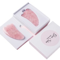 Gua Sha kameň na masáž Rose Quartz + Púzdro Gua Sha kameň na masáž Rose Quartz + Púzdro