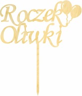 Ročný topper NAME k prvým narodeninám Ročný topper NAME k prvým narodeninám