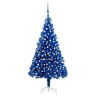 VIANOČNÝ STROMČEK S LED A BAMBLES MODRÁ 210CM VIANOČNÝ STROMČEK S LED A BAMBLES MODRÁ 210CM