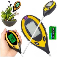 PÔDA merače kyslosti TESTER ZEM PH METER ZÁHRADNÍCTVO 4v1 + BATÉRIA