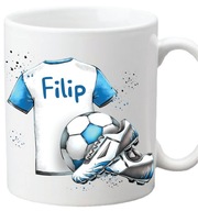HRNČEK pre FUTBAListu, modré tričko + ľubovoľné meno HRNČEK pre FUTBAListu, modré tričko + ľubovoľné meno