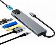 Adaptér 9v1 HUB USB-C HDMI 4K MacBook M1 Pro / Air