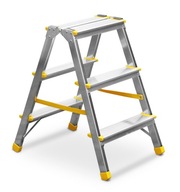DOMÁCI rebrík obojstranný 2x3 schodíky ALVE 150 KG