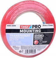 tesa PRO Montážna páska 25m x 12mm priehľadná tesa PRO Montážna páska 25m x 12mm priehľadná