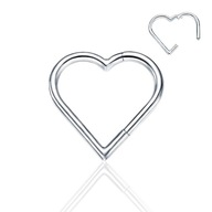 Náušnica Titanium Clicker HEART Daith Helix 1,2/8 Náušnica Titanium Clicker HEART Daith Helix 1,2/8
