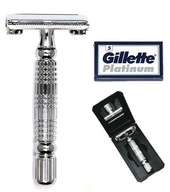 Holiaci strojček Metal Razor s žiletkami Gentle Traditional Holiaci strojček Metal Razor s žiletkami Gentle Traditional