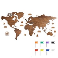 Drevená mapa sveta na stenu 3D s DOPLNKAMI Krajiny a hlavné mestá 180cm 6mm Drevená mapa sveta na stenu 3D s DOPLNKAMI Krajiny a hlavné mestá 180cm 6mm