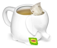 Šálka ​​slona s priestorom na vrecúško čaju