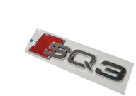 Emblémový nápis SQ3 pre Audi Silver