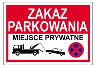 zákaz parkovania SÚKROMNÝ PRIESTOR 30x21 PVC hrozí