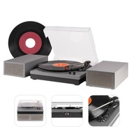 Strieborný stereo gramofón Fenton s bluetooth Strieborný stereo gramofón Fenton s bluetooth